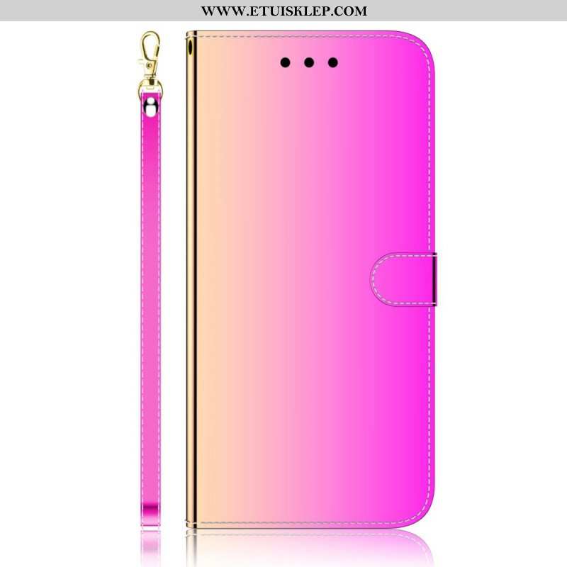 Skórzany Futerał do Samsung Galaxy A53 5G Osłona Lusterka Ze Sztucznej Skóry